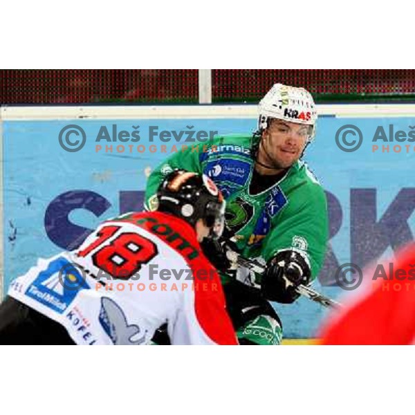 Kevin Mitchell at ice-hockey game Tilia Olimpija-TWK Innsbruck in EBEL league, played in Hala Tivoli, Ljubljana, Slovenia 24.10.2008. 