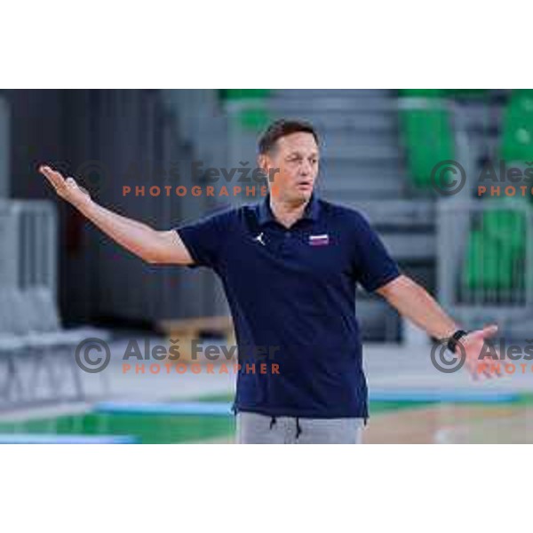 Aleksander Sekulic during practice session of Slovenia Men’s Basketball team in Arena Stozice, Ljubljana, Slovenia on July 31, 2025