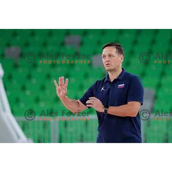 Aleksander Sekulic during practice session of Slovenia Men’s Basketball team in Arena Stozice, Ljubljana, Slovenia on July 31, 2025