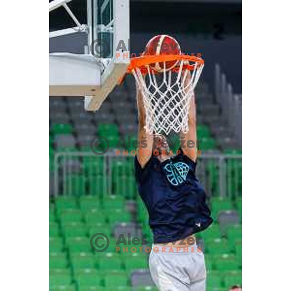 Martin Krampelj during practice session of Slovenia Men’s Basketball team in Arena Stozice, Ljubljana, Slovenia on July 31, 2025