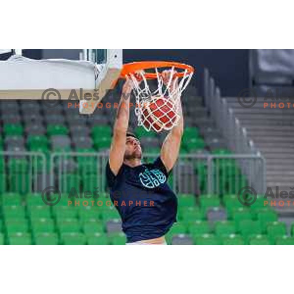 Martin Krampelj during practice session of Slovenia Men’s Basketball team in Arena Stozice, Ljubljana, Slovenia on July 31, 2025