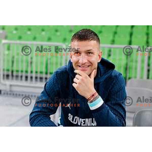 Alen Omic during practice session of Slovenia Men’s Basketball team in Arena Stozice, Ljubljana, Slovenia on July 31, 2025