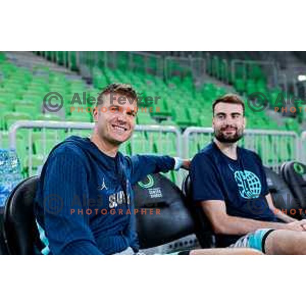 Edo Muric during practice session of Slovenia Men’s Basketball team in Arena Stozice, Ljubljana, Slovenia on July 31, 2025