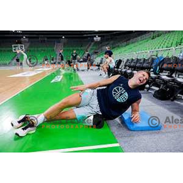 Edo Muric during practice session of Slovenia Men’s Basketball team in Arena Stozice, Ljubljana, Slovenia on July 31, 2025