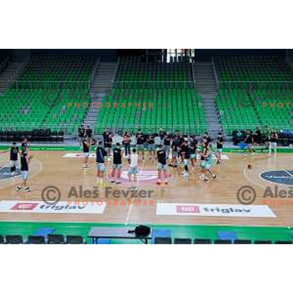 during practice session of Slovenia Men’s Basketball team in Arena Stozice, Ljubljana, Slovenia on July 31, 2025
