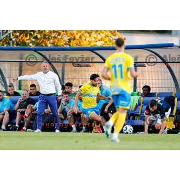 in action UEFA Conference League Qualifyer football match between FC Koper (SLO) and Viking (NOR) at Bonifika Stadium in Koper, Slovenia on July 31, 2025