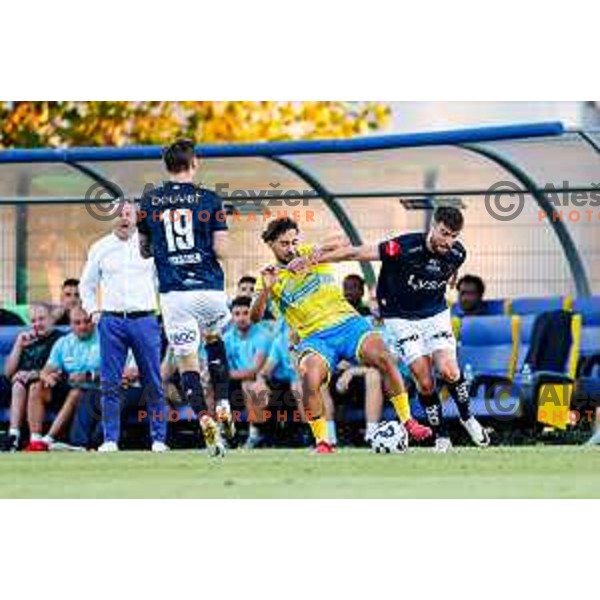 in action UEFA Conference League Qualifyer football match between FC Koper (SLO) and Viking (NOR) at Bonifika Stadium in Koper, Slovenia on July 31, 2025