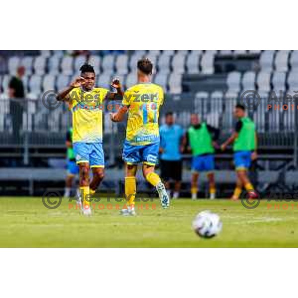 in action UEFA Conference League Qualifyer football match between FC Koper (SLO) and Viking (NOR) at Bonifika Stadium in Koper, Slovenia on July 31, 2025