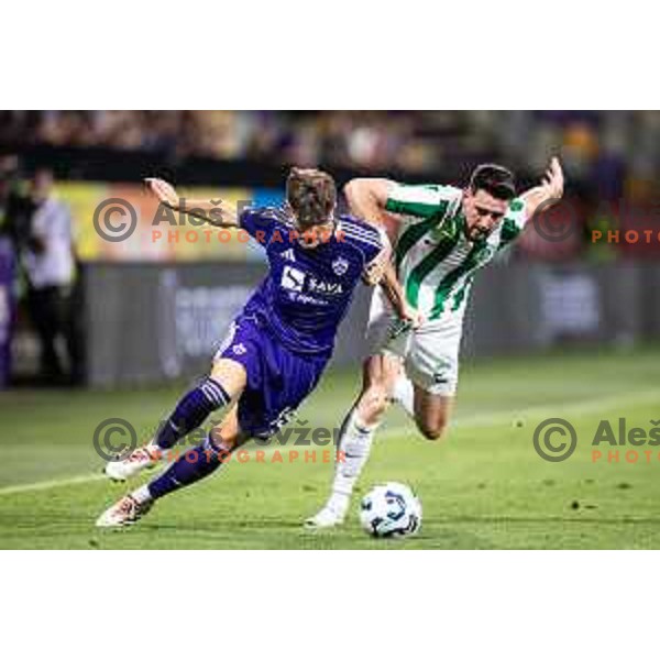 Mark Spanring in action during UEFA Conference League 2025/26 qualifier football match between NK Maribor and Paksi FC in Ljudski vrt, Maribor, Slovenia on July 31, 2025. Photo: Jure Banfi