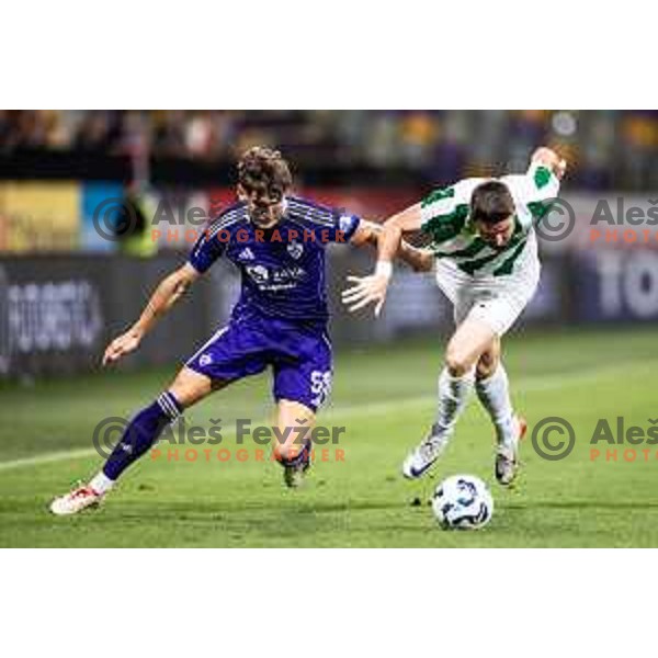 Mark Spanring in action during UEFA Conference League 2025/26 qualifier football match between NK Maribor and Paksi FC in Ljudski vrt, Maribor, Slovenia on July 31, 2025. Photo: Jure Banfi