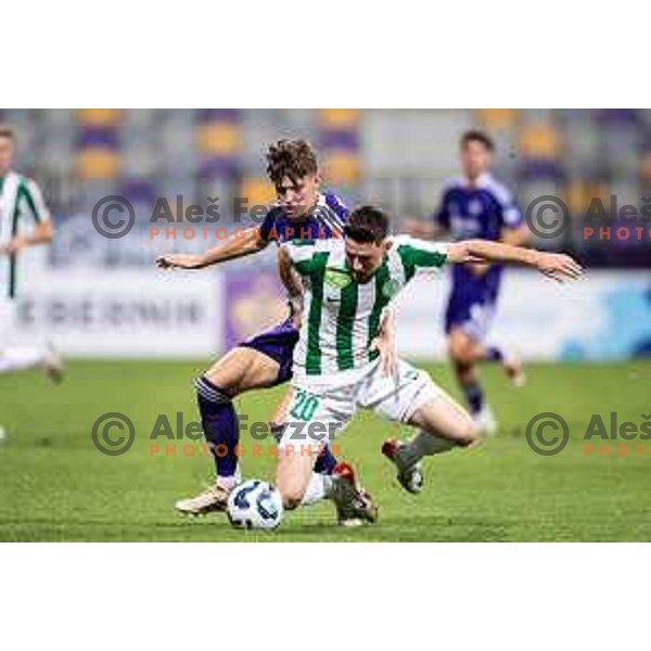 Mario Zeke in action during UEFA Conference League 2025/26 qualifier football match between NK Maribor and Paksi FC in Ljudski vrt, Maribor, Slovenia on July 31, 2025. Photo: Jure Banfi