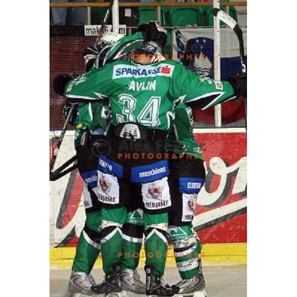 Pavlin at ice-hockey game Tilia Olimpija-TWK Innsbruck in EBEL league, played in Hala Tivoli, Ljubljana, Slovenia 24.10.2008. 