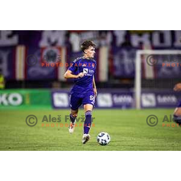 Mark Spanring in action during UEFA Conference League 2025/26 qualifier football match between NK Maribor and Paksi FC in Ljudski vrt, Maribor, Slovenia on July 31, 2025. Photo: Jure Banfi