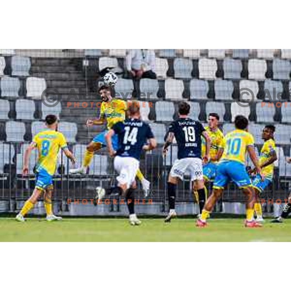 in action UEFA Conference League Qualifyer football match between FC Koper (SLO) and Viking (NOR) at Bonifika Stadium in Koper, Slovenia on July 31, 2025