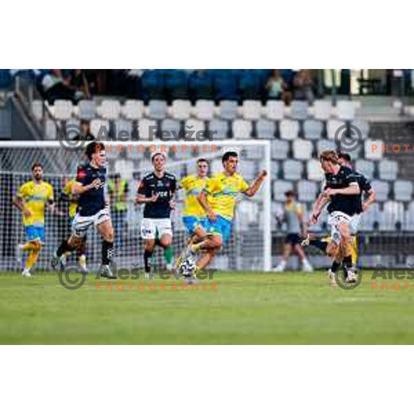 in action UEFA Conference League Qualifyer football match between FC Koper (SLO) and Viking (NOR) at Bonifika Stadium in Koper, Slovenia on July 31, 2025