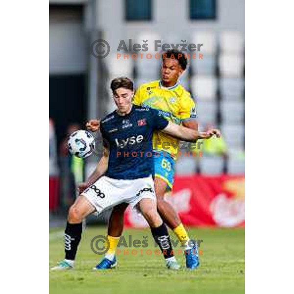 in action UEFA Conference League Qualifyer football match between FC Koper (SLO) and Viking (NOR) at Bonifika Stadium in Koper, Slovenia on July 31, 2025