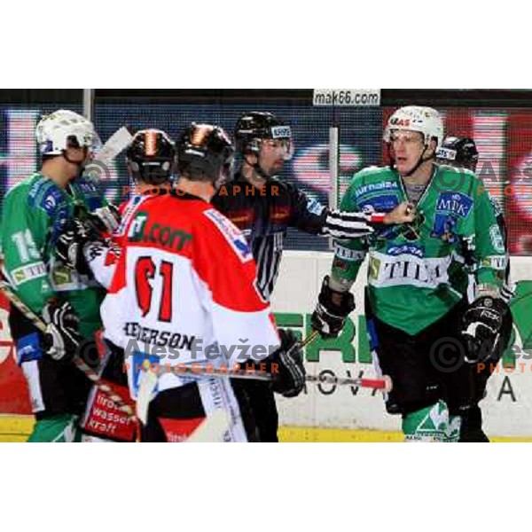 Groznik at ice-hockey game Tilia Olimpija-TWK Innsbruck in EBEL league, played in Hala Tivoli, Ljubljana, Slovenia 24.10.2008. 
