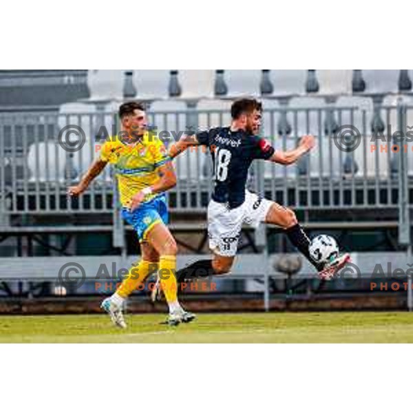 in action UEFA Conference League Qualifyer football match between FC Koper (SLO) and Viking (NOR) at Bonifika Stadium in Koper, Slovenia on July 31, 2025