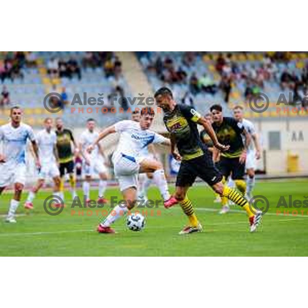 in action during Prva liga Telemach 2025/2026 football match between Kalcer Radomlje and Dozmale in Domzale, Slovenia on August 1, 2025
