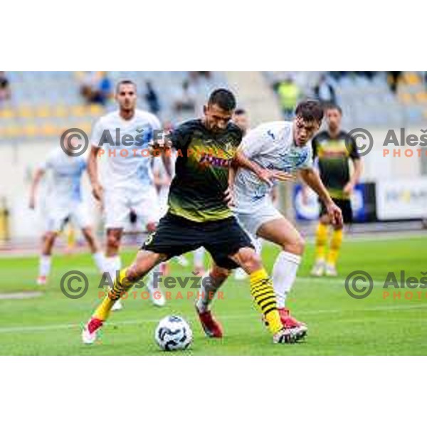 in action during Prva liga Telemach 2025/2026 football match between Kalcer Radomlje and Dozmale in Domzale, Slovenia on August 1, 2025