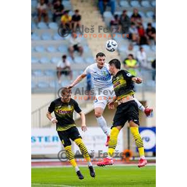 in action during Prva liga Telemach 2025/2026 football match between Kalcer Radomlje and Dozmale in Domzale, Slovenia on August 1, 2025