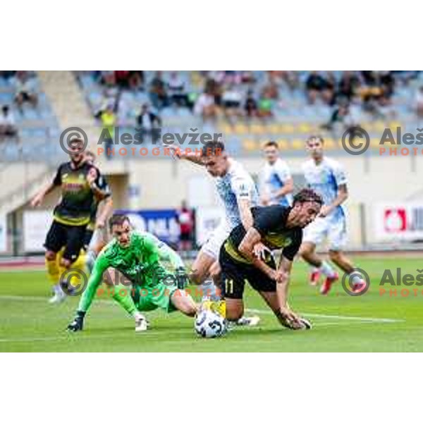 in action during Prva liga Telemach 2025/2026 football match between Kalcer Radomlje and Dozmale in Domzale, Slovenia on August 1, 2025