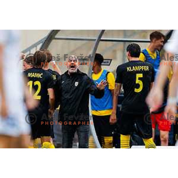 in action during Prva liga Telemach 2025/2026 football match between Kalcer Radomlje and Dozmale in Domzale, Slovenia on August 1, 2025