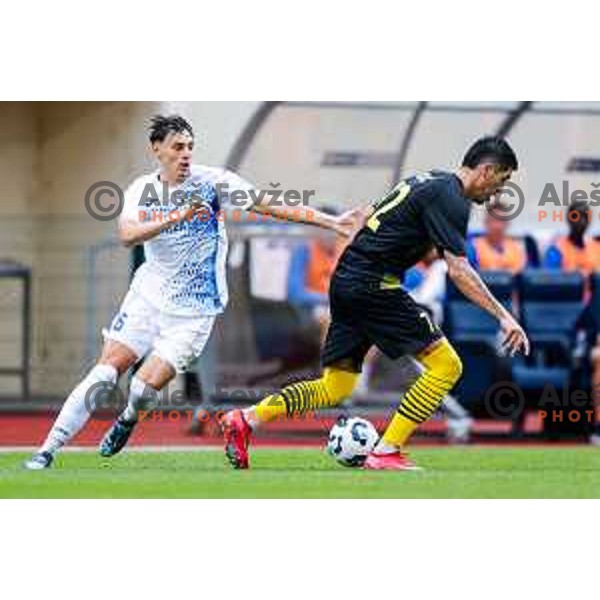 in action during Prva liga Telemach 2025/2026 football match between Kalcer Radomlje and Dozmale in Domzale, Slovenia on August 1, 2025