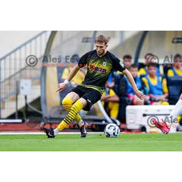 in action during Prva liga Telemach 2025/2026 football match between Kalcer Radomlje and Dozmale in Domzale, Slovenia on August 1, 2025