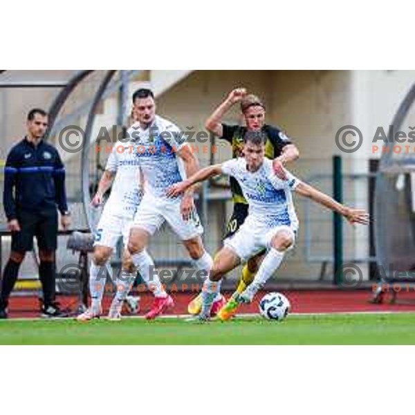 in action during Prva liga Telemach 2025/2026 football match between Kalcer Radomlje and Dozmale in Domzale, Slovenia on August 1, 2025