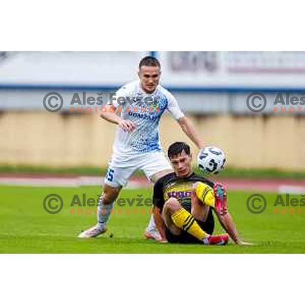 in action during Prva liga Telemach 2025/2026 football match between Kalcer Radomlje and Dozmale in Domzale, Slovenia on August 1, 2025