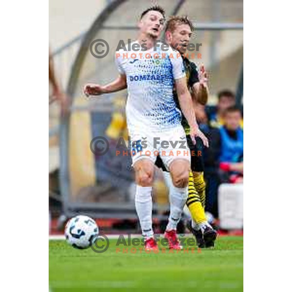 in action during Prva liga Telemach 2025/2026 football match between Kalcer Radomlje and Dozmale in Domzale, Slovenia on August 1, 2025
