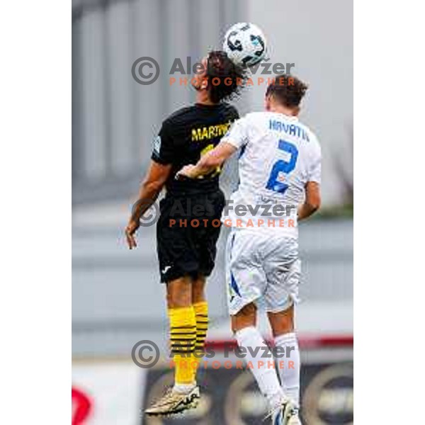 in action during Prva liga Telemach 2025/2026 football match between Kalcer Radomlje and Dozmale in Domzale, Slovenia on August 1, 2025