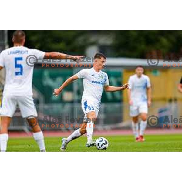 in action during Prva liga Telemach 2025/2026 football match between Kalcer Radomlje and Dozmale in Domzale, Slovenia on August 1, 2025