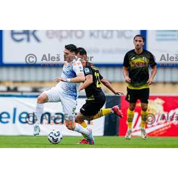 in action during Prva liga Telemach 2025/2026 football match between Kalcer Radomlje and Dozmale in Domzale, Slovenia on August 1, 2025