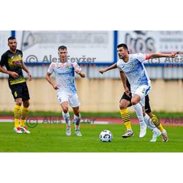 in action during Prva liga Telemach 2025/2026 football match between Kalcer Radomlje and Dozmale in Domzale, Slovenia on August 1, 2025
