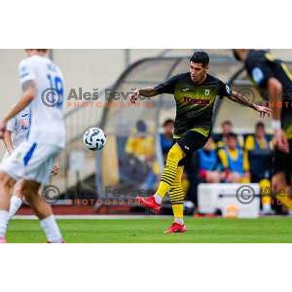 in action during Prva liga Telemach 2025/2026 football match between Kalcer Radomlje and Dozmale in Domzale, Slovenia on August 1, 2025