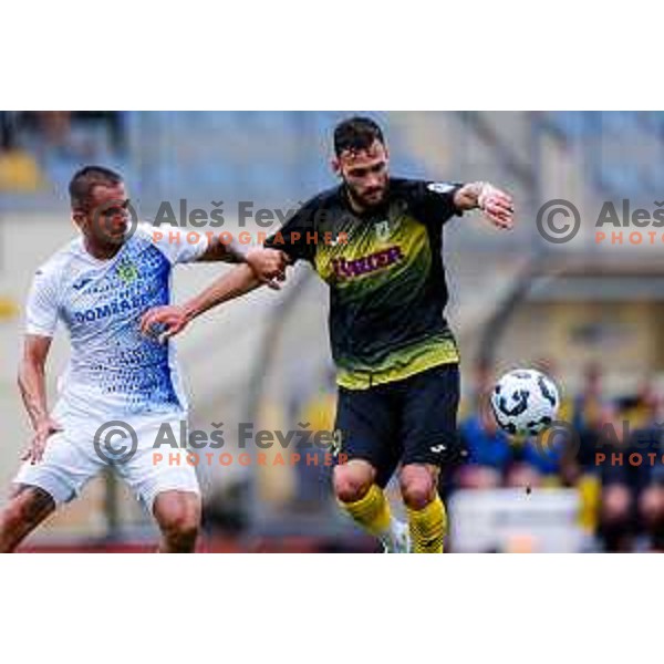 in action during Prva liga Telemach 2025/2026 football match between Kalcer Radomlje and Dozmale in Domzale, Slovenia on August 1, 2025