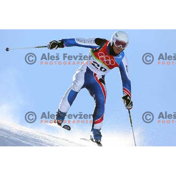 Joel Chenal (FRA) at 2006 Torino Winter Olympic games men\'s Giant Slalom in Sestriere on February 20, 2006