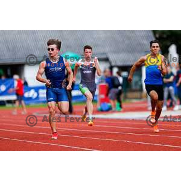 Jernej Gumilar competes at Slovenian Natioanl Athletics Championships at Kladivar Stadium in Celje, Slovenia on August 2, 2025