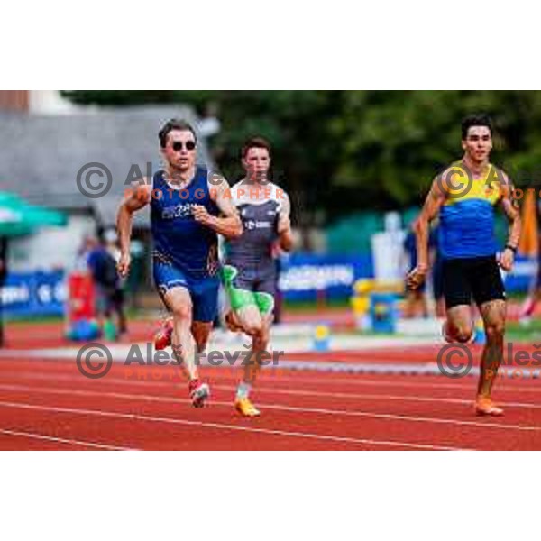 Jernej Gumilar competes at Slovenian Natioanl Athletics Championships at Kladivar Stadium in Celje, Slovenia on August 2, 2025