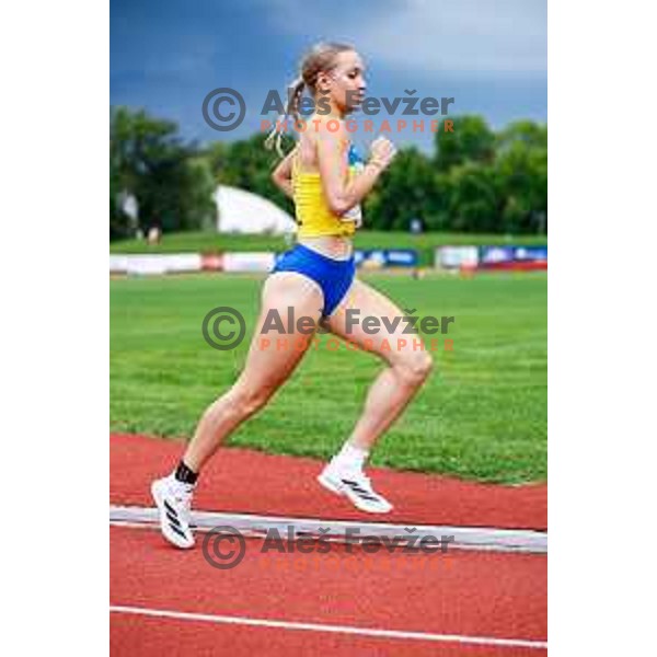Tija Tanja Zivko competes at Slovenian Natioanl Athletics Championships at Kladivar Stadium in Celje, Slovenia on August 2, 2025