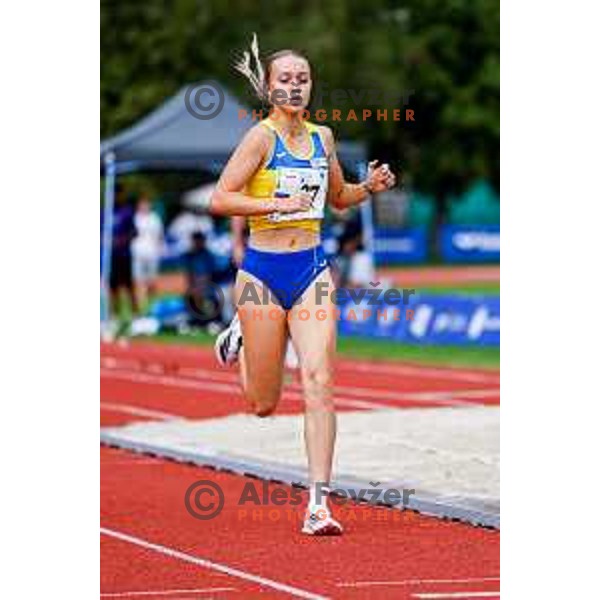 Tija Tanja Zivko competes at Slovenian Natioanl Athletics Championships at Kladivar Stadium in Celje, Slovenia on August 2, 2025