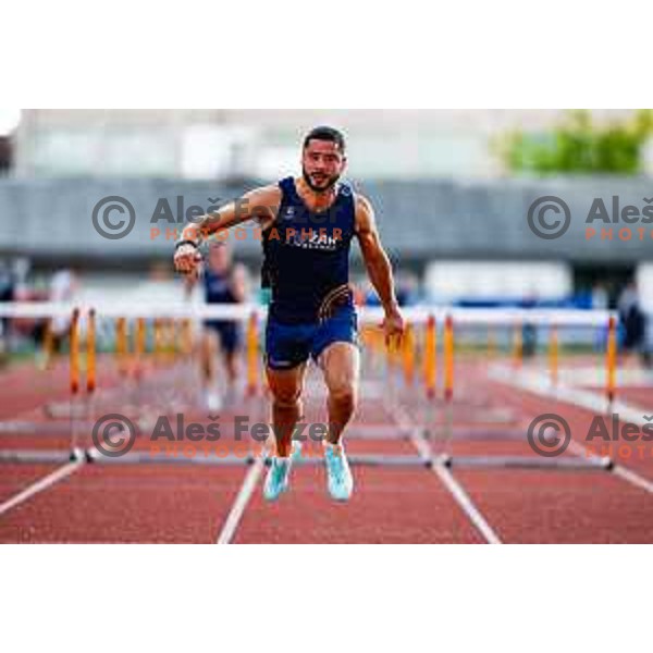 Filip Jakob Demsar competes at Slovenian Natioanl Athletics Championships at Kladivar Stadium in Celje, Slovenia on August 2, 2025