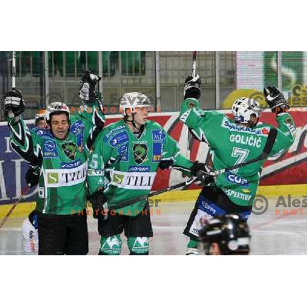  at ice-hockey game Tilia Olimpija- TWK Innsbruck in EBEL league, played in Hala Tivoli, Ljubljana, Slovenia 24.10.2008. Tilia Olimpija won the game 4:2 