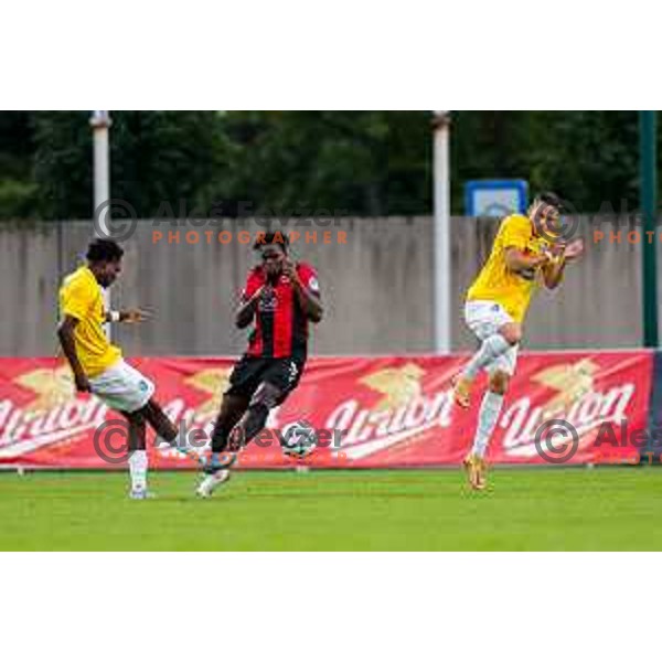in action during Prva liga Telemach 2025/2026 football match between Primorje and Bravo in Ajdovscina, Slovenia on August 2, 2025