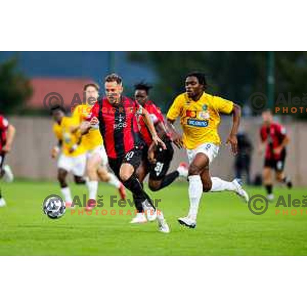 in action during Prva liga Telemach 2025/2026 football match between Primorje and Bravo in Ajdovscina, Slovenia on August 2, 2025