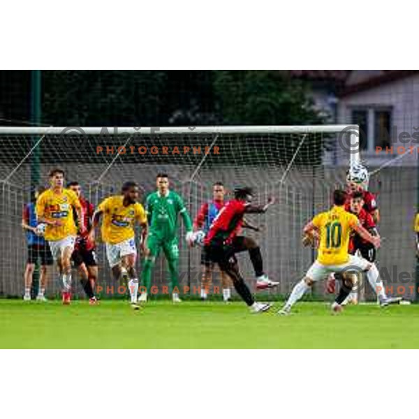 in action during Prva liga Telemach 2025/2026 football match between Primorje and Bravo in Ajdovscina, Slovenia on August 2, 2025