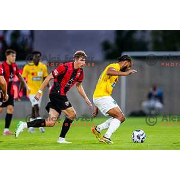 in action during Prva liga Telemach 2025/2026 football match between Primorje and Bravo in Ajdovscina, Slovenia on August 2, 2025