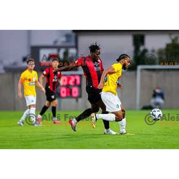 in action during Prva liga Telemach 2025/2026 football match between Primorje and Bravo in Ajdovscina, Slovenia on August 2, 2025